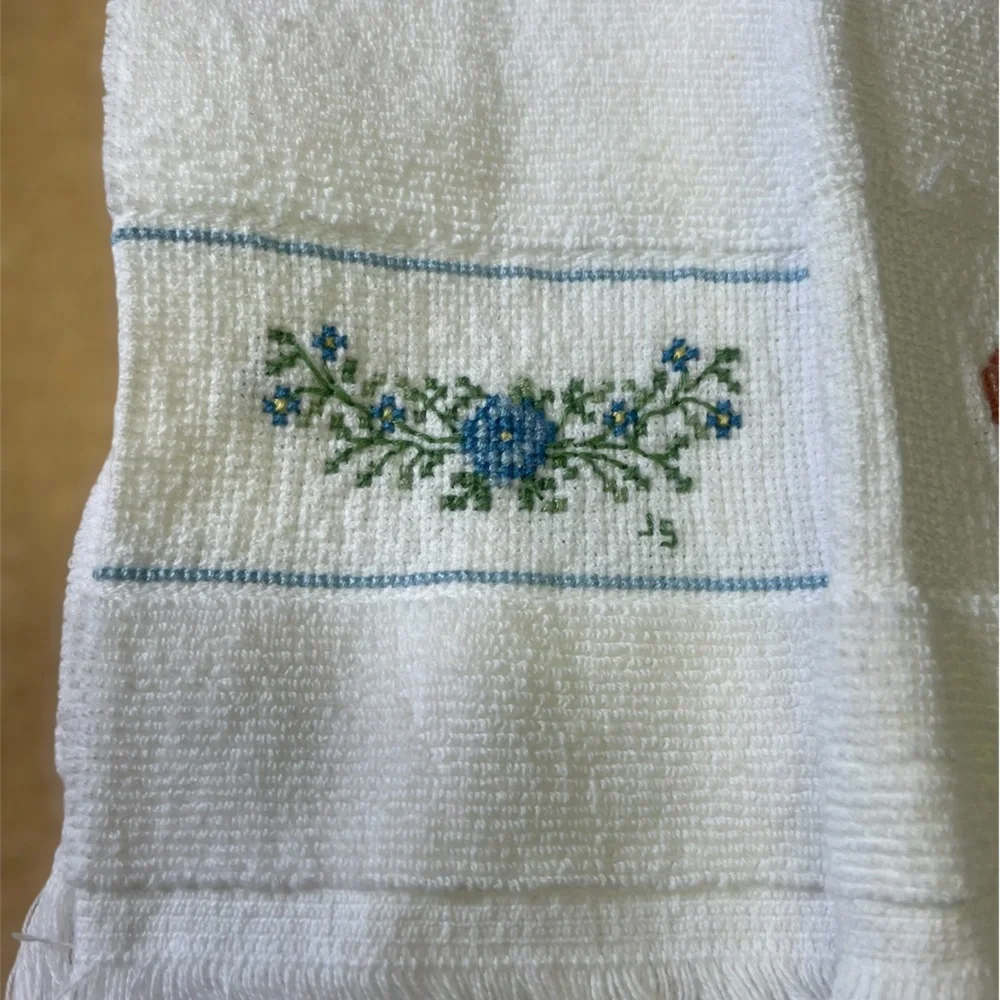 Vintage Hand Made Stitched Finger/Hand Towels